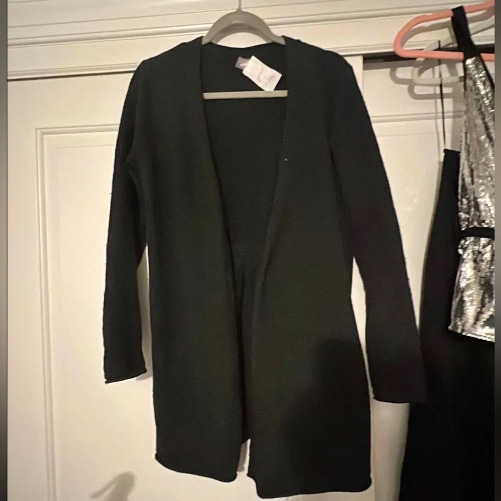 Patagonia Size Small Oversized Long Open Cardigan Sweater Gathered Waist no-wool